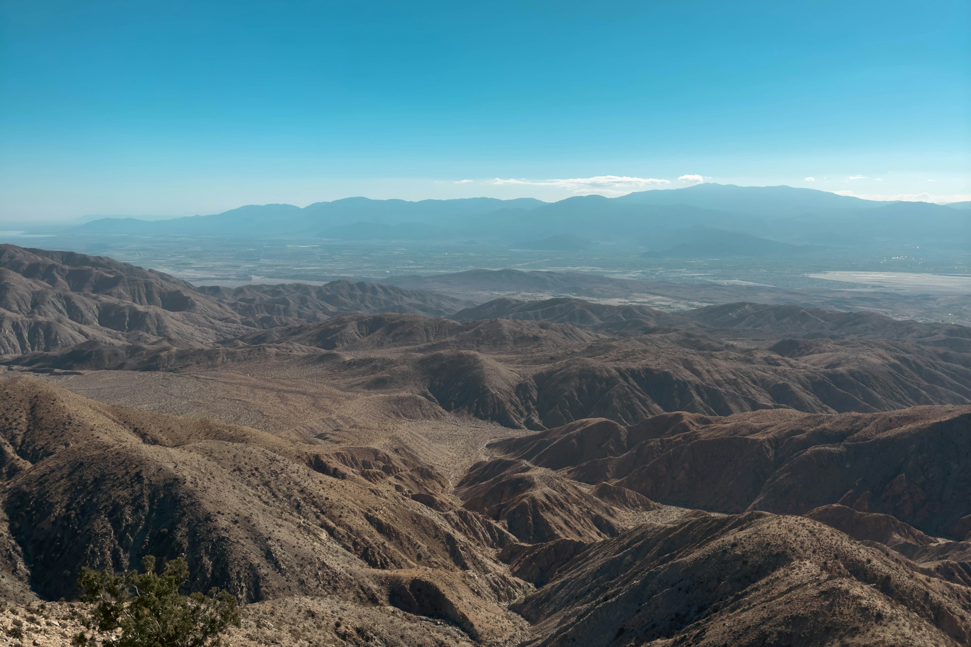 Panoramic vista from Keys View overlooking the Coachella Valley