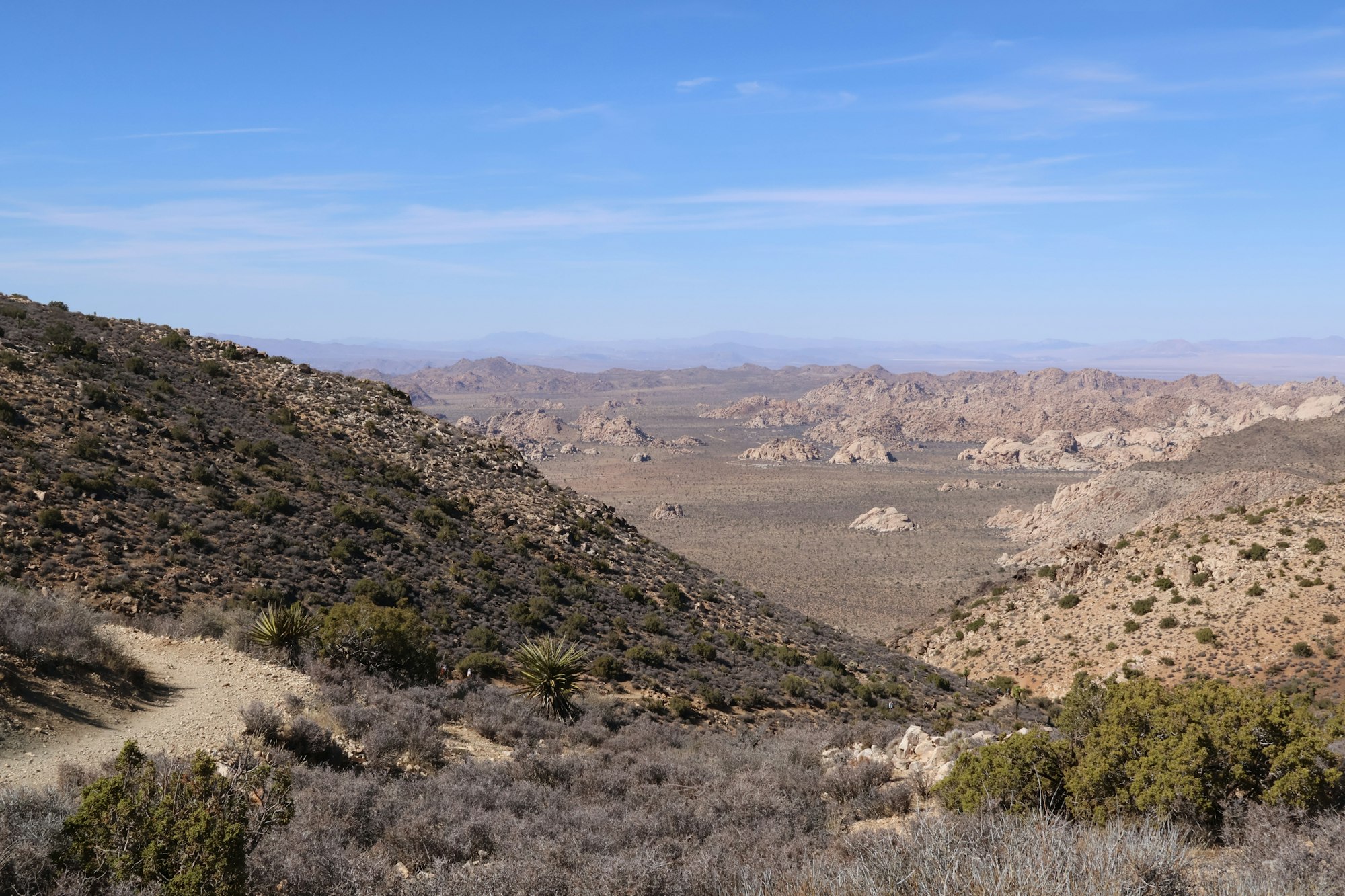 Scenic landscape of Hidden Valley in Joshua Tree National Park